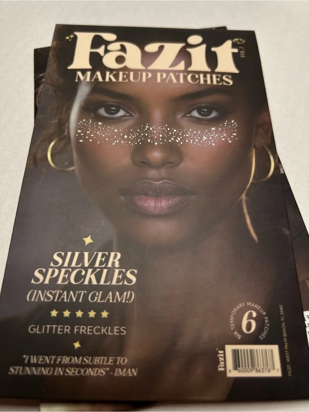 Fazit Beauty Silver & Gold Glitter Freckles Makeup Patches Set Of 2